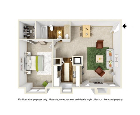 A3 3DSplus floor plan of Park on Preston in Dallas, TX